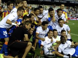 Valencia venció a Olimpiacos y se quedó con el Trofeo Valencia. AFP /