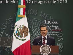 El Presidente Enrique Peña Nieto durante la presentación de la iniciativa de Reforma Energética. AFP /