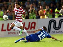 EU campeón de la pasada Copa Oro sigue en plan demoledor, ahora venció a Bosnia-Herzegovina a domicilio. EFE /