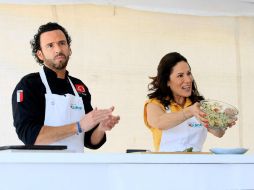 Gloria y el chef aseguraron que la comida nutritiva favorece a la salud y no está en contra del sabor.  /
