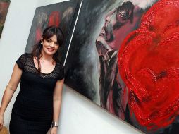 El trabajo lo componen cuatro cuadros abstractos completamente distintos. ARCHIVO /