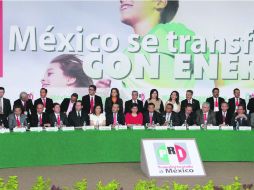 El PRI reunió a su plana mayor en un evento que tuvo por lema “México se transforma con energía”. NTX /