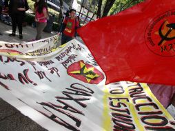 El paro indefinido, de acuerdo al sindicato, sólo se levantará cuando obtengan una respuesta satisfactoria a sus demandas. NTX /