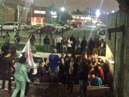 Elementos de la Policía Federal se encuentran en las instalaciones del Palacio Legislativo para evitar violencia. TOMADA DE @YE5HUA  /