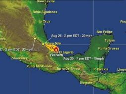 ''Fernand'' presenta vientos sostenidos de 75 kilómetros por hora. TOMADA DE @conaguayucatan  /