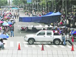 Esta vez, profesores de la CNTE cercaron las embajadas de España, Francia y Estados Unidos. NTX /