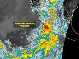 ''Juliette'' es ya el décimo ciclón tropical con nombre de la temporada 2013 en el Pacífico. TOMADA DE @Conagua_Nayarit  /