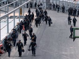 Más de mil elementos de las Policías Federal, del DF, Edomex y Bancaria e Industrial resguardan el lugar. NTX /