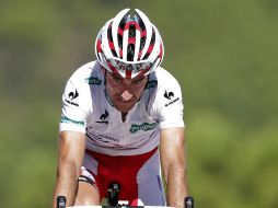 Dani llega por delante de Valverde y Rodríguez. AFP /