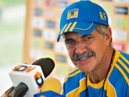 Ricardo 'Tuca' Ferretti durante la conferencia de prensa de hoy de su equipo. MEXSPORT /