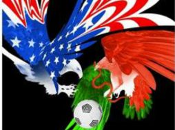 La imagen es conmemorativa y cuenta con dos águilas peleando por un balón. Tomada de @BrianStraus en Twitter. ESPECIAL /