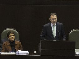 Luis Videgaray dijo que el Paquete Económico que se envió contribuirá para que México crezca. NTX /