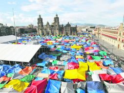 El líder de la Sección 9 de la CNTE en el DF indicó que, una vez que pasen las fiestas patrias, regresarán con las movilizaciones. EFE /