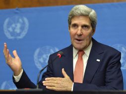 John Kerry ofrece una rueda de prensa en la que habló sobre las armas químicas en Siria. EFE /