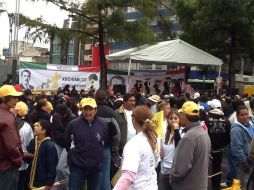 Así manifiestan su rechazo ante la reforma los militantes del partido. ESPECIAL /