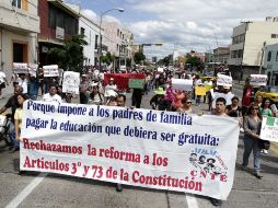 Maestros no se unirán a convocatoria de paro del CNTE pero dicen abonarán a la causa con megamarcha del sábado. ARCHIVO /