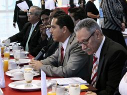 André Marx Miranda, titular del organismo, encabezó el anuncio.  /