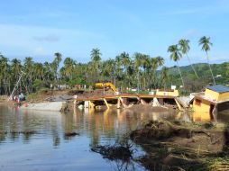 En la imagen, una de las colonias afectadas por las inundaciones ocasionadas por el huracán ''Manuel''. AP /