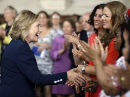 Clinton ha sido oradora en un instituto femenino de Pensilvania, una prominente sociedad de mujeres afroamericanas. AP /