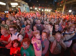 Partidarios de Angela Markel celebran el resultado de los comicios. AFP /