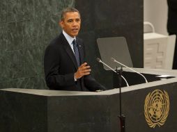 Obama ofreció una ''ruta diplomática'' para resolver sus diferencias con Irán, ante la Asamblea General de la ONU. NTX /