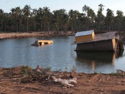 Los fenómenos meteorológicos 'Ingrid' y 'Manuel' dejan graves daños estructurales en municipios de Guerrero. NTX /