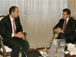 El magnate sudamericano se reunió con el Presidente de México, Enrique Peña Nieto. NTX /