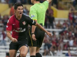 Jahir Barraza anotó los dos goles que le dieron la victoria al Atlas. MEXSPORT /