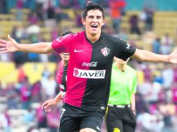 Jahir Barraza celebra su primera anotación frente a los Pumas. El juvenil artillero es el mejor delantero de los Zorros en la Copa MX. MEXSPORT /