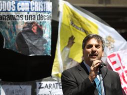 El portavoz presidencial, Alfredo Scoccimarro, habla acerca de la evolución de la salud de la mandataria argentina, Cristina Fernández. EFE /