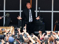 McCartney también dio clases a los alumnos de la escuela “Frank Sinatra School of the Arts“ quienes disfrutaron del concierto. AP /