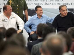 Enrique Peña Nieto participa en la inauguración de la planta de ensamble Chrysler Promaster en la capital de Coahuila. SUN /