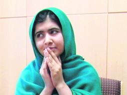 Malala agradeció al Parlamento Europeo por otorgarle el premio. EFE /