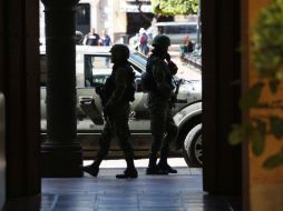 Soldados realizan rondas de vigilancia en Tepatitlán.  /