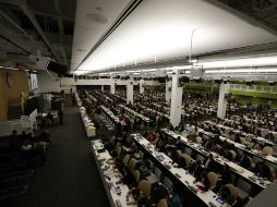 Imagen de un momento de la votación para la elección de cinco miembros no permanentes del Consejo de Seguridad. EFE /