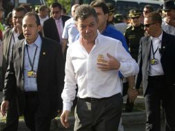 El presidente Juan Manuel Santos y el ELN han declarado su disposición a entablar una mesa de diálogo, que aún no se concreta. ARCHIVO /