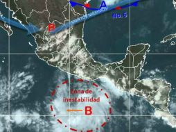 La baja presión en el Pacífico genera fuertes lluvias en el estado. TOMADA DE @conagua_clima  /