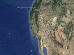 En el punto rojo (Grants Pass) fueron localizadas las decenas de plantas en fila. ESPECIAL /