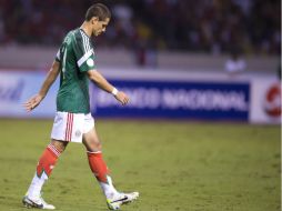 Javier Hernández tuvo fallas claves en los duelos ante Panamá y Costa Rica. MEXSPORT /