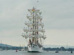 La Armada de Colombia indica que la llegada del buque estrecha relaciones entre las marinas de ambos países. NTX /