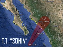 La Conagua precisa que el centro del fenómeno se ubica muy cerca de las costas de Los Cabos. TOMADA DE @conagua_clima  /
