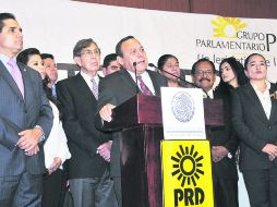 Jesús Zambrano, presidente nacional del PRD, destacó la necesidad de una política petrolera integral. NTX /