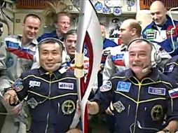 La antorcha, que no será encendida durante su permanencia en la EEI ni durante la caminata espacial. EFE /