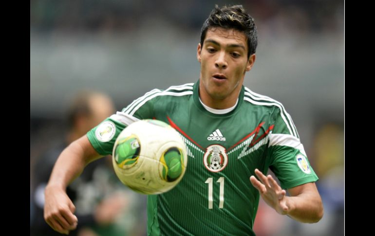 Raúl Jiménez, delantero de las Águilas, fue pieza importante en el 5-1 sobre Nueva Zelanda. AFP /