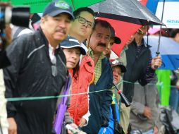 Ni la lluvia evito que los aficionados disfrutarán a las mejoras jugadoras del mundo.  /