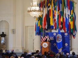 John Kerry pronunció un discurso ante la Organización de Estados Americanos. AFP /