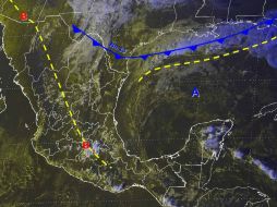 La Conagua detalla que la masa de aire frío avanza lentamente al este-sureste desde el norte de Coahuila. TOMADA DE @conagua_clima  /