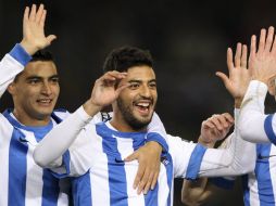 Gran actuación tuvo Carlos Vela, quien consiguió cuatro anotaciones para su equipo. EFE /