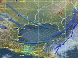 El frente frío número 14 es reforzado con una masa de aire frío proveniente de Estados Unidos. TOMADA DE PÁGINA CONAGUA. ESPECIAL /