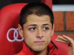 Javier Hernández no ha tenido mucha actividad esta temporada con el Manchester United. MEXSPORT /
